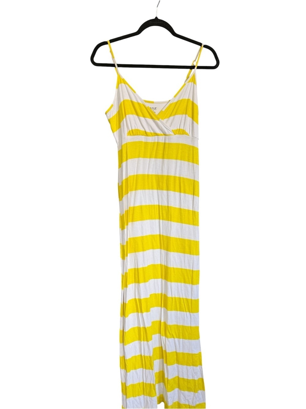 a.n.a Yellow & White Striped Sleeveless Maxi Dress